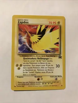 Pokemon Portuguese ZAPDOS Black Star Promo Card #23 RARE - Image 1