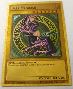 Yu-Gi-Oh! Gold Foil Dark Magician Custom Fan Made Trading Card YuGiOh - Image 1