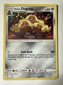 McDonald's Alolan Dugtrio 2019 Holo Foil Pokemon Card 11/12 - Image 1