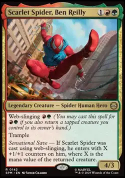 FOIL Scarlet Spider, Ben Reilly - #142 Rare Marvel's Spider-Man - Image 1