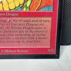 1993 SHIVAN DRAGON Magic the Gathering Collector's Edition CE MTG Sharp Corners - Image 5