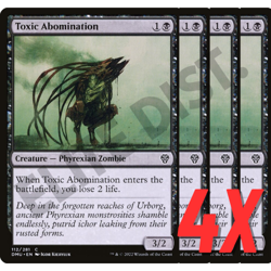 MTG Toxic Abomination (Dominaria United) 112/281 (NEAR MINT) (4X) - Image 1