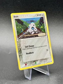 Aron 48/92 Stamped Pokemon EX Legend Maker 2006 Reverse Holo Vintage Swirl LP - Image 1