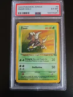 Pinsir Holo 9/64 PSA 6 WOTC Pokemon TCG 1999 Jungle Set Vintage Card - Image 1