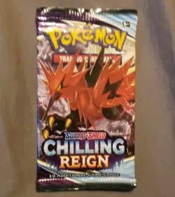 Pokemon TCG: Sword & Shield Chilling Reign Booster Pack - Factory Sealed - Image 1