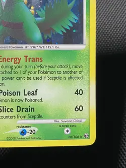 Sceptile 10/100 Swirl Holo Rare Stormfront 2008 Pokemon TCG LP/NM - Image 4