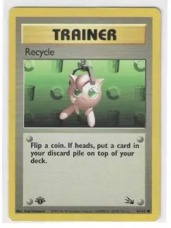 Pokemon TCG Recycle Fossil 61 Regular 1st Edition Common - Image 1