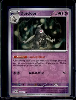 Dusclops Reverse Holo SV: Prismatic Evolutions Pokemon TCG 036/131 NM+ - Image 1