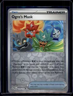 Ogre's Mask Reverse Holo SV: Prismatic Evolutions Pokemon TCG 118/131 NM+ - Image 1