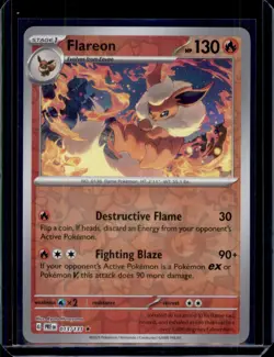 Flareon Reverse Holo SV: Prismatic Evolutions Pokemon TCG 013/131 NM+ - Image 1