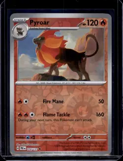 Pyroar Reverse Holo SV: Prismatic Evolutions Pokemon TCG 016/131 NM+ - Image 1