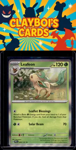 Leafeon Holo Rare SV: Prismatic Evolutions Pokemon TCG 005/131 NM+ - Image 1