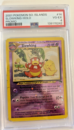 2001 POKEMON SOUTHERN ISLANDS PROMO 14 SLOWKING-HOLO - PSA 4 - Image 1