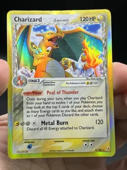Charizard (Delta Species) 4/100 Crystal Guardians Holo Rare Pokemon MP - Image 3