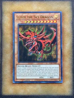 Yugioh Slifer the Sky Dragon EGS1-EN001 Ultra Rare 1st Ed NM - Image 1