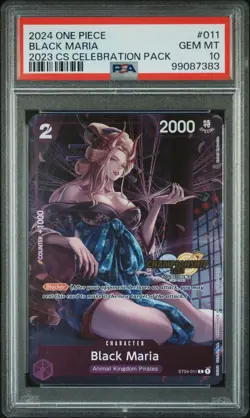 2024 ONE PIECE CHAMPIONSHIP 2023 CELEBRATION PACK #011 BLACK MARIA PSA 10 - Image 1
