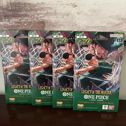 One Piece Op-12 Legacy Of The Master Sleeved Booster Packs!! English Lot Of 4 - Image 1