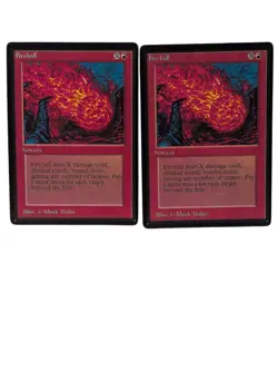 Fireball Vintage Magic the Gathering - Beta Card - black edges lightly played - Image 1