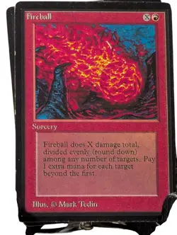 Fireball Vintage Magic the Gathering - Beta Card - black edges lightly played - Image 3