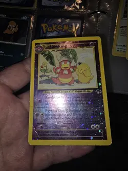 Pokemon Slowking 14/18 Southern Islands Reverse Holo Card Heavily Damaged - Image 1