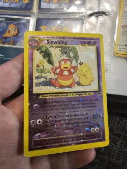 Pokemon Slowking 14/18 Southern Islands Reverse Holo Card Heavily Damaged - Image 3