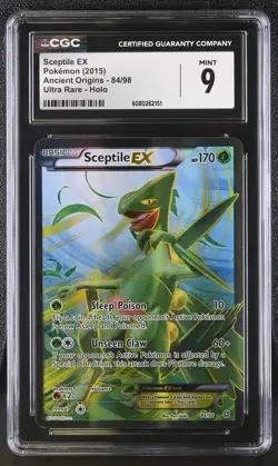 CGC 9 MINT Sceptile EX 2015 Ancient Origins 84/98 Ultra Rare Holo Pokemon Card - Image 1