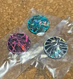 2012 NEW Pokemon Card Game Sword&Shield Coin Collection 2 Dialga Palkia Arceus - Image 1