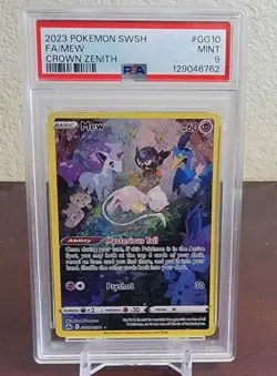 Mew Crown Zenith: Galarian Gallery Holo Rare Card GG10/GG70 PSA 9 - Image 1