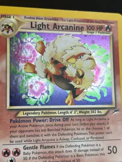 Pokemon TCG Light Arcanine Neo Destiny Holo Rare Card 12/105 - Image 3