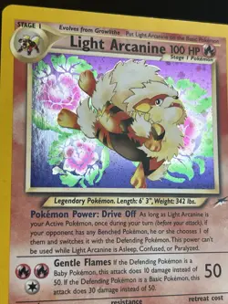 Pokemon TCG Light Arcanine Neo Destiny Holo Rare Card 12/105 - Image 4