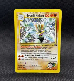 Giovanni's Machamp 6/132 Gym Challenge 2000 Holo Rare WOTC Pokemon Card TCG - Image 1