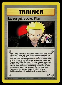 Pokemon Card - Lt. Surge's Secret Plan Gym Challenge 107/132 Rare - Image 1