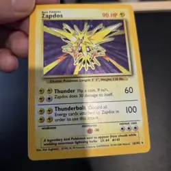 Pokemon Card - Zapdos Base Set 16/102 Holo Rare WOTC 4th Print 1999-2000 - Image 3