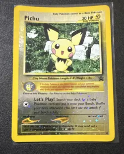 Pokemon Pichu TCG Reverse Holo Card 35 WOTC Promo LP Black Star Promo Steal!!! - Image 1