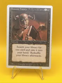 Demonic Tutor (Revised - 3ED) Vintage MTG - Light Play Listing #1 - Image 1