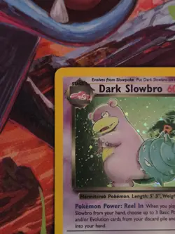 2000 Pokemon TCG - Dark Slowbro 12/82 Holo Rare- Team Rocket Unlimited Holo Rare - Image 3