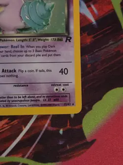 2000 Pokemon TCG - Dark Slowbro 12/82 Holo Rare- Team Rocket Unlimited Holo Rare - Image 5