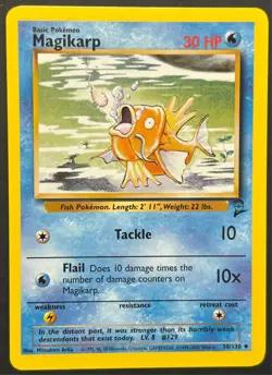 Pokemon Base Set 2 WOTC Common Magikarp 50/130 Near Mint/Mint - Image 1