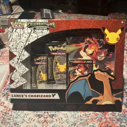 Pokemon Celebrations Lance's Charizard V Box 25th Anniversary (Small Top Crease) 820650101625 - Image 3