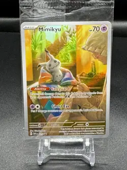 Sealed Pokemon Mimikyu SVP 075 Paldean Fates Full Art Holo Black Star Promo - Image 1