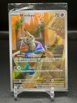 Sealed Pokemon Mimikyu SVP 075 Paldean Fates Full Art Holo Black Star Promo - Image 3