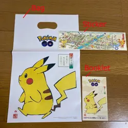 Nintendo Pokemon GO Tokyo Asakusa Route Pikachu Plastic bag Sticker booklet - Image 1