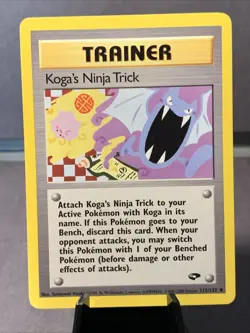 Pokemon TCG Koga's Ninja Trick #115/132 Gym Challenge Set Non Holo 2000 VTG WOTC - Image 1