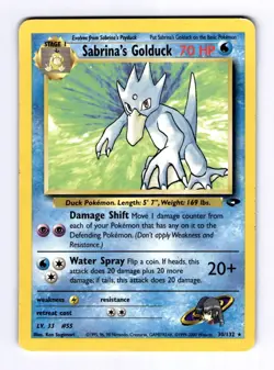 Sabrina's Golduck Gym Challenge #030 (2000) Rare LP Pokemon - Image 1