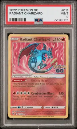 2022 POKEMON GO #011 RADIANT CHARIZARD PSA 9 - Image 1