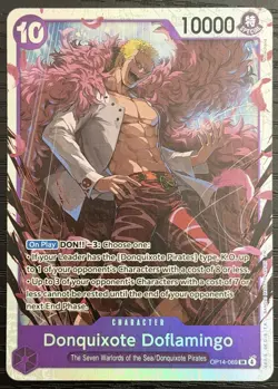 One Piece The Azure Sea’s Seven Donquixote Doflamingo OP14-069 SR English - Image 1