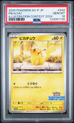 PSA 10 Pikachu #242 SV-P Pokemon Illustration Contest 2024 Promo Card Jap. - Image 1