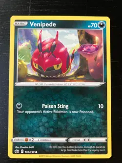 Scolipede 107/198 Chilling Reign - Pokemon Evolution 3 Card Set - Poison Bug - Image 3