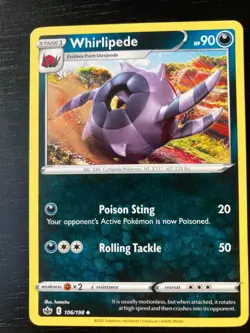 Scolipede 107/198 Chilling Reign - Pokemon Evolution 3 Card Set - Poison Bug - Image 4