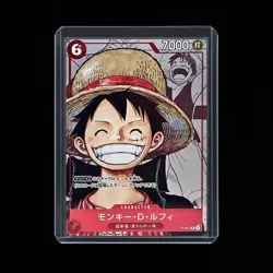 One Piece Card Game Monkey D Luffy Promo P-001 Manga Background Japanese - Image 1